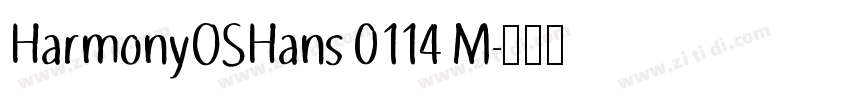 HarmonyOSHans 0114 M字体转换